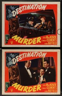 3z809 DESTINATION MURDER 3 LCs '50 ruthless drama of a racket king, cool film noir images!