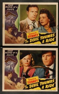 3z564 DEVIL THUMBS A RIDE 6 LCs '47 Lawrence Tierney & Betty Lawford in Felix Feist film noir!