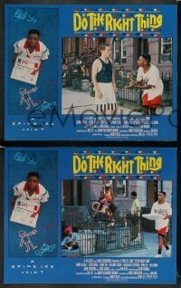 3z120 DO THE RIGHT THING 8 LCs '89 Spike Lee, Danny Aiello, Ossie Davis & Ruby Dee!
