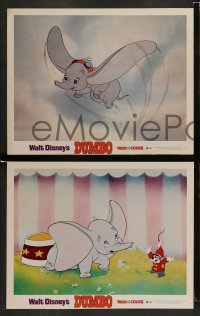 3z727 DUMBO 4 LCs R72 colorful art from Walt Disney circus elephant classic!