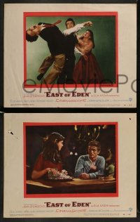 3z128 EAST OF EDEN 8 LCs '55 James Dean & Julie Harris, directed by Elia Kazan, great scenes!