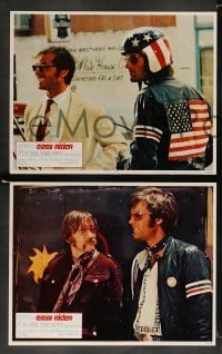 3z728 EASY RIDER 4 int'l LCs '69 Peter Fonda, Nicholson, Black, classic directed by Dennis Hopper!
