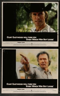 3z138 EVERY WHICH WAY BUT LOOSE 8 LCs '78 Clint Eastwood, Sondra Locke, Beverly D'Angelo & Clyde!
