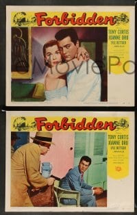 3z576 FORBIDDEN 6 LCs '54 only Joanne Dru could give Tony Curtis the kind of love he needed!