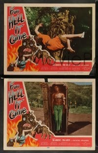 3z732 FROM HELL IT CAME 4 LCs '57 classic border art, wild images of tree monster & rituals!