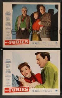 3z578 FURIES 6 LCs '50 Barbara Stanwyck, Walter Huston, Anthony Mann directed!