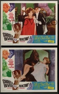 3z171 GHOST IN THE INVISIBLE BIKINI 8 LCs '66 Boris Karloff + sexy girls & wacky horror images!