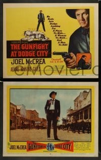 3z190 GUNFIGHT AT DODGE CITY 8 LCs '59 Joel McCrea, Julie Adams, great cowboy western images!