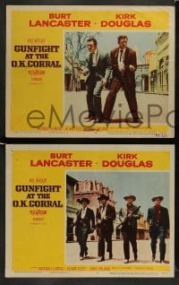 3z191 GUNFIGHT AT THE O.K. CORRAL 8 LCs '57 Burt Lancaster & sexy Rhonda Fleming, John Sturges!