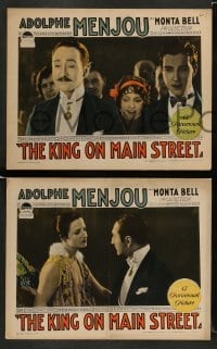 3z840 KING ON MAIN STREET 3 LCs '25 Adolphe Menjou, Bessie Love, Greta Nissen, Monta Bell silent!