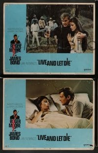 3z266 LIVE & LET DIE 8 West Hemi LCs '73 Roger Moore as James Bond, sexy Jane Seymour, Yaphet Kotto