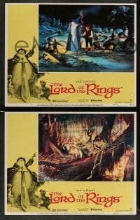 3z268 LORD OF THE RINGS 8 LCs '78 J.R.R. Tolkien classic, Ralph Bakshi cartoon!