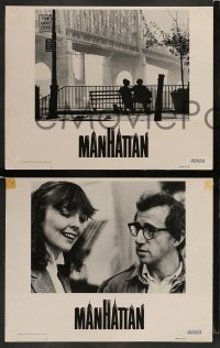3z760 MANHATTAN 4 int'l LCs '79 one w/ classic image of Allen & Keaton on bench by bridge!