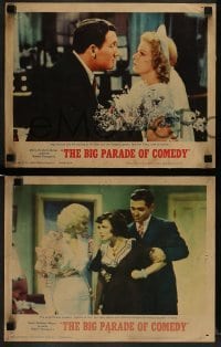 3z289 MGM'S BIG PARADE OF COMEDY 8 LCs '64 Gable, Harlow, Bud, Lou, Garbo, Tracy, Keaton, stars!