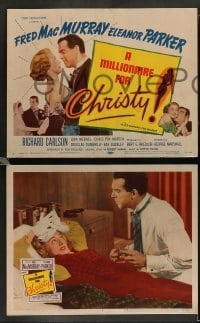 3z291 MILLIONAIRE FOR CHRISTY 8 LCs '51 Fred MacMurray, pretty Eleanor Parker, Richard Carlson!