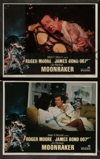 3z299 MOONRAKER 8 LCs '79 Roger Moore as James Bond, Richard Kiel, Lois Chiles