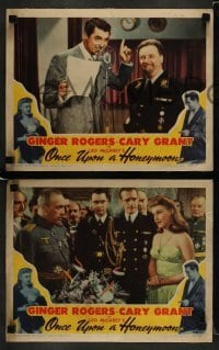 3z854 ONCE UPON A HONEYMOON 3 LCs '42 pretty Ginger Rogers & Cary Grant are wonderful together!