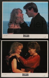 3z335 POSTCARDS FROM THE EDGE 8 LCs '90 Shirley MacLaine, Meryl Streep, Gene Hackman, Mike Nichols