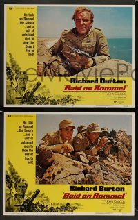 3z340 RAID ON ROMMEL 8 LCs '71 Richard Burton, Wolfgang Preiss as The Desert Fox, WWII!