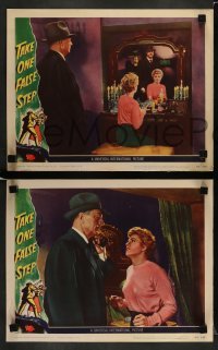 3z685 TAKE ONE FALSE STEP 5 LCs '49 images of William Powell & concerned Shelley Winters!