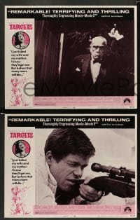 3z404 TARGETS 8 LCs '68 Boris Karloff, Sam Fuller, directed by Peter Bogdanovich