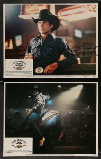 3z432 URBAN COWBOY 8 LCs '80 great images of John Travolta with cowboy hat & Debra Winger!