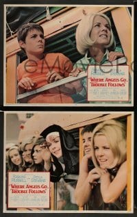3z441 WHERE ANGELS GO TROUBLE FOLLOWS 8 LCs '68 young Susan Saint James & Mary Wickes!