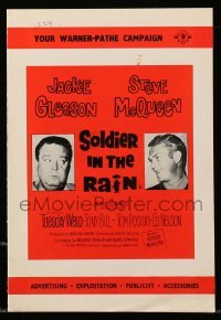 4a260 SOLDIER IN THE RAIN English pressbook '65 misfit soldiers Steve McQueen & Jackie Gleason!