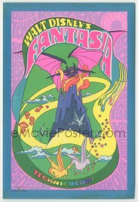 4a086 FANTASIA 6x9 herald R70 Disney classic musical, great psychedelic fantasy artwork!