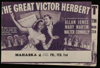 4a106 GREAT VICTOR HERBERT herald '39 Allan Jones, pretty Mary Martin, Walter Connolly!