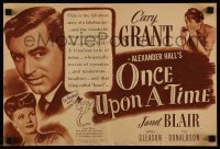 4a174 ONCE UPON A TIME herald '44 Cary Grant, Janet Blair & young Ted Donaldson, fantasy!