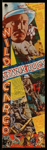 4a234 WILD CARGO herald '34 nature saves her biggest thrills for Frank Buck in the African jungle!
