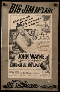 4a290 BIG JIM McLAIN pressbook '52 Uncle Sam said Go Get 'Em & John Wayne was the man they sent!