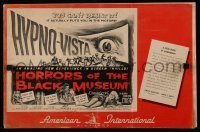 4a377 HORRORS OF THE BLACK MUSEUM pressbook '59 Hypno-Vista amazing new dimension in screen thrills