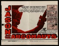 4a397 JASON & THE ARGONAUTS pressbook '62 special fx by Ray Harryhausen, cool art of colossus!