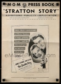 4a569 STRATTON STORY pressbook '49 Jimmy Stewart as baseball legend, pretty June Allyson!