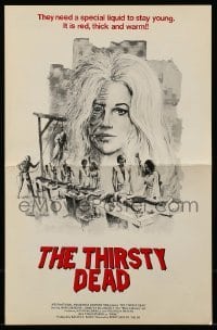 4a590 THIRSTY DEAD pressbook '74 they need a special red, thick & warm liquid to stay young!