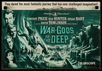 4a621 WAR-GODS OF THE DEEP pressbook '65 Vincent Price, Jacques Tourneur underwater sci-fi!