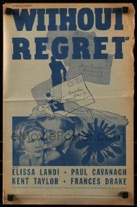 4a630 WITHOUT REGRET pressbook '35 Elissa Landi, Paul Cavanagh, Kent Taylor, Frances Drake