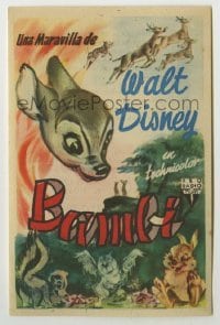 4a663 BAMBI Spanish herald '50 Disney cartoon classic, different art with Thumper & Flower!
