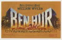 4a669 BEN-HUR Spanish herald '61 Charlton Heston, William Wyler classic religious epic, cool art!