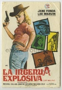 4a691 CAT BALLOU Spanish herald '65 classic sexy cowgirl Jane Fonda, different Jano art!