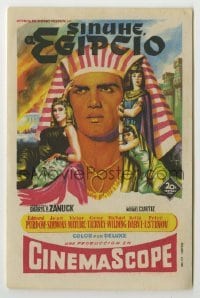 4a725 EGYPTIAN Spanish herald '55 Soligo art of Jean Simmons, Victor Mature & Gene Tierney!