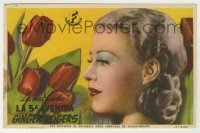4a731 FIFTH AVENUE GIRL Spanish herald '39 different profile c/u of beautiful Ginger Rogers!