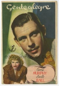 4a755 GIRL, A GUY, & A GOB Spanish herald '41 different image of Lucille Ball & George Murphy!