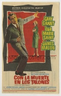 4a857 NORTH BY NORTHWEST Spanish herald '59 Alfred Hitchcock classic, Cary Grant, Eva Marie Saint!