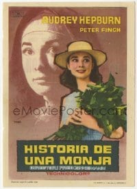 4a862 NUN'S STORY Spanish herald '59 different Mac art of religious missionary Audrey Hepburn!