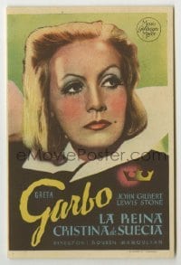 4a889 QUEEN CHRISTINA Spanish herald '34 different close up of Greta Garbo, Rouben Mamoulian!