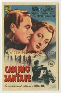 4a912 SANTA FE TRAIL Spanish herald '48 Errol Flynn, Olivia De Havilland, Curtiz, different art!