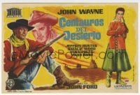 4a920 SEARCHERS Spanish herald '60 Jano art of John Wayne, Hunter & Natalie Wood, John Ford